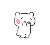 Polar Bear KAOMOJI Sticker sticker #12367284