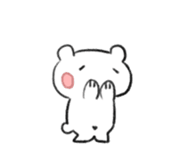 Polar Bear KAOMOJI Sticker sticker #12367284