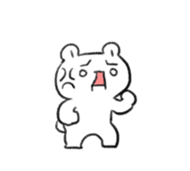 Polar Bear KAOMOJI Sticker sticker #12367289