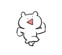 Polar Bear KAOMOJI Sticker sticker #12367290