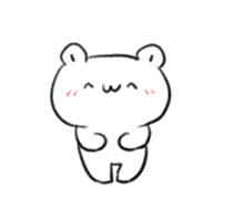 Polar Bear KAOMOJI Sticker sticker #12367292