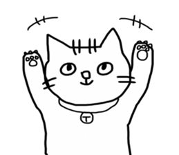 white cat and white dog sticker #12367304