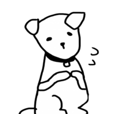 white cat and white dog sticker #12367305