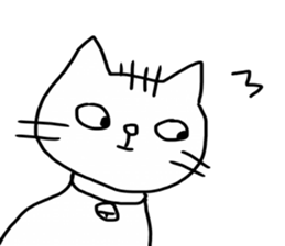 white cat and white dog sticker #12367306