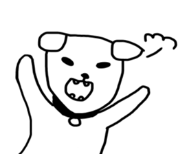 white cat and white dog sticker #12367307