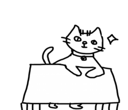 white cat and white dog sticker #12367311