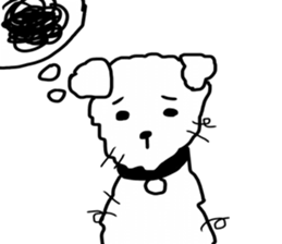 white cat and white dog sticker #12367312