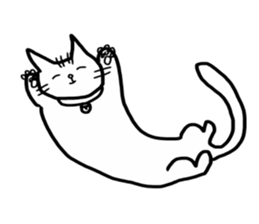 white cat and white dog sticker #12367313