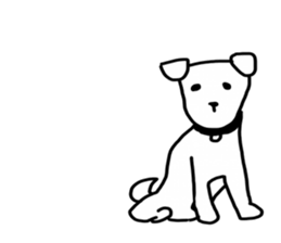 white cat and white dog sticker #12367314