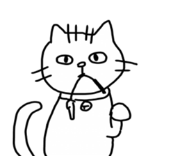white cat and white dog sticker #12367317