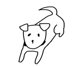 white cat and white dog sticker #12367318