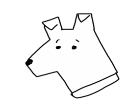 white cat and white dog sticker #12367323
