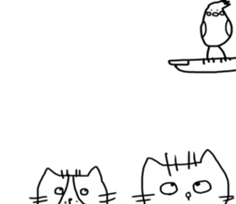 white cat and white dog sticker #12367326