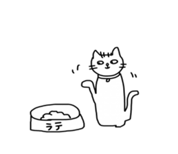 white cat and white dog sticker #12367327