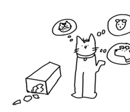 white cat and white dog sticker #12367328