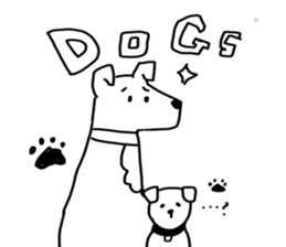 white cat and white dog sticker #12367329