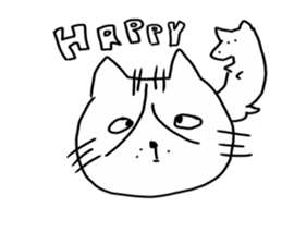 white cat and white dog sticker #12367336