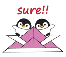 Penguins & Origami (paper folding) sticker #12367505