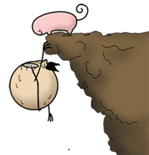 Monocle Ball & Hamsterbean sticker #12368011