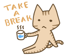 Cute cats English version sticker #12368342