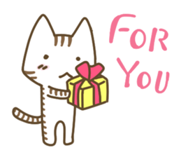 Cute cats English version sticker #12368344