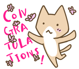 Cute cats English version sticker #12368365