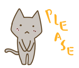 Cute cats English version sticker #12368368