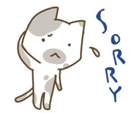 Cute cats English version sticker #12368370