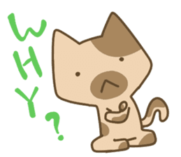 Cute cats English version sticker #12368371