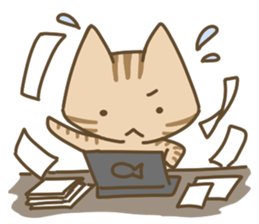 Cute cats English version sticker #12368378