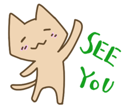 Cute cats English version sticker #12368381
