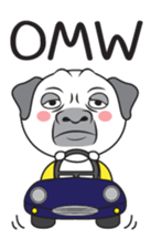 Wise Guy Pug sticker #12368382