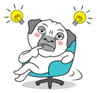 Wise Guy Pug sticker #12368404