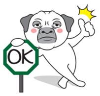 Wise Guy Pug sticker #12368405