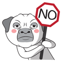 Wise Guy Pug sticker #12368406