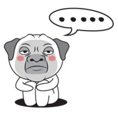 Wise Guy Pug sticker #12368420