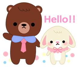 Couple Bear and Rabbit sticker #12368742