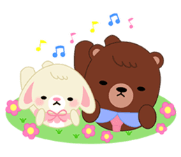 Couple Bear and Rabbit sticker #12368753