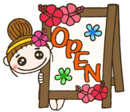 Hawaiian Girl ocyame comment in English sticker #12368822