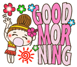 Hawaiian Girl ocyame comment in English sticker #12368823