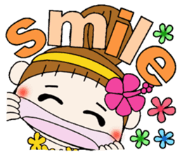 Hawaiian Girl ocyame comment in English sticker #12368832