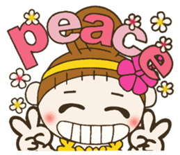Hawaiian Girl ocyame comment in English sticker #12368833