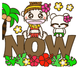 Hawaiian Girl ocyame comment in English sticker #12368834
