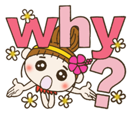 Hawaiian Girl ocyame comment in English sticker #12368839