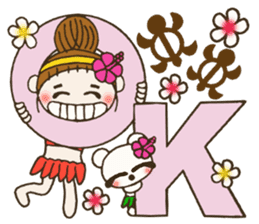 Hawaiian Girl ocyame comment in English sticker #12368847
