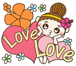 Hawaiian Girl ocyame comment in English sticker #12368852