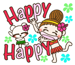 Hawaiian Girl ocyame comment in English sticker #12368855