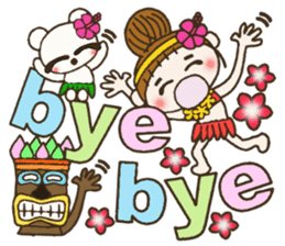 Hawaiian Girl ocyame comment in English sticker #12368858