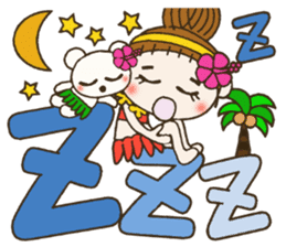 Hawaiian Girl ocyame comment in English sticker #12368860