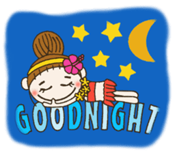 Hawaiian Girl ocyame comment in English sticker #12368861